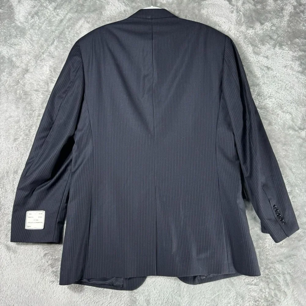 Jos. A. Bank Wool‎ Suit 42L Navy Stripe (Pants Jacket) Office Interview Wedding